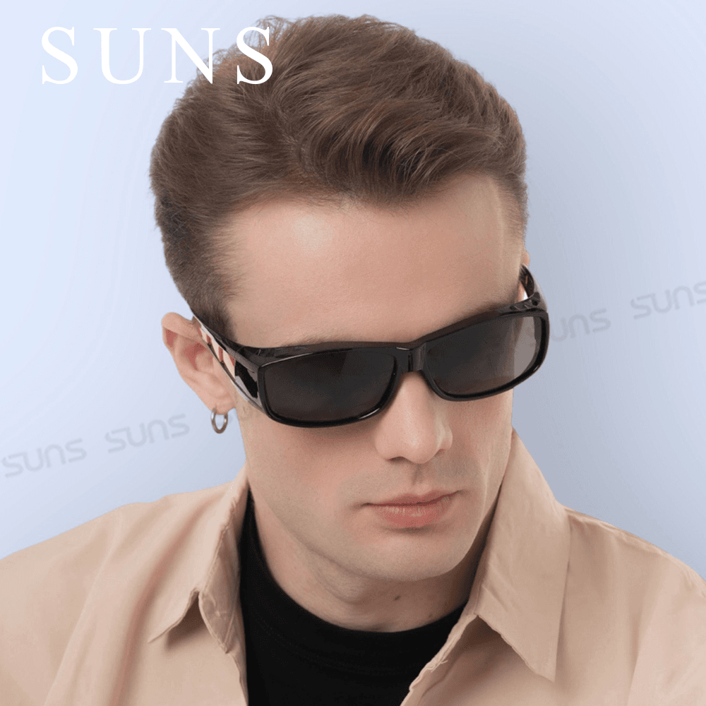 【suns】MIT包覆式偏光太陽眼鏡(藍框) 透氣/抗UV400 (可套鏡) 2