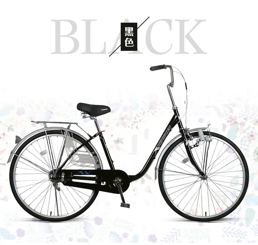 BIKEONE MG9 LITE 24吋單速日式小清新內置磨電燈低跨點設計淑女車復古式美學 18
