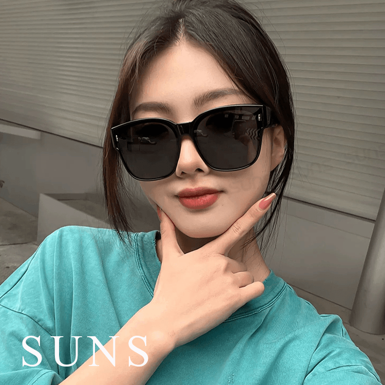【suns】時尚韓版ins大框偏光太陽眼鏡 霧黑框 抗UV400 (可套鏡) 3