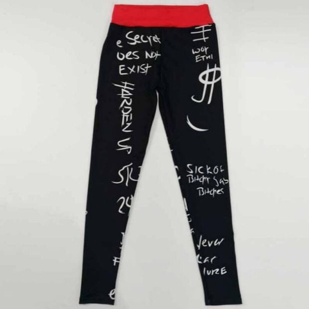 運動褲有氧慢跑字母塗鴉設計LETS SEA-KOI 9