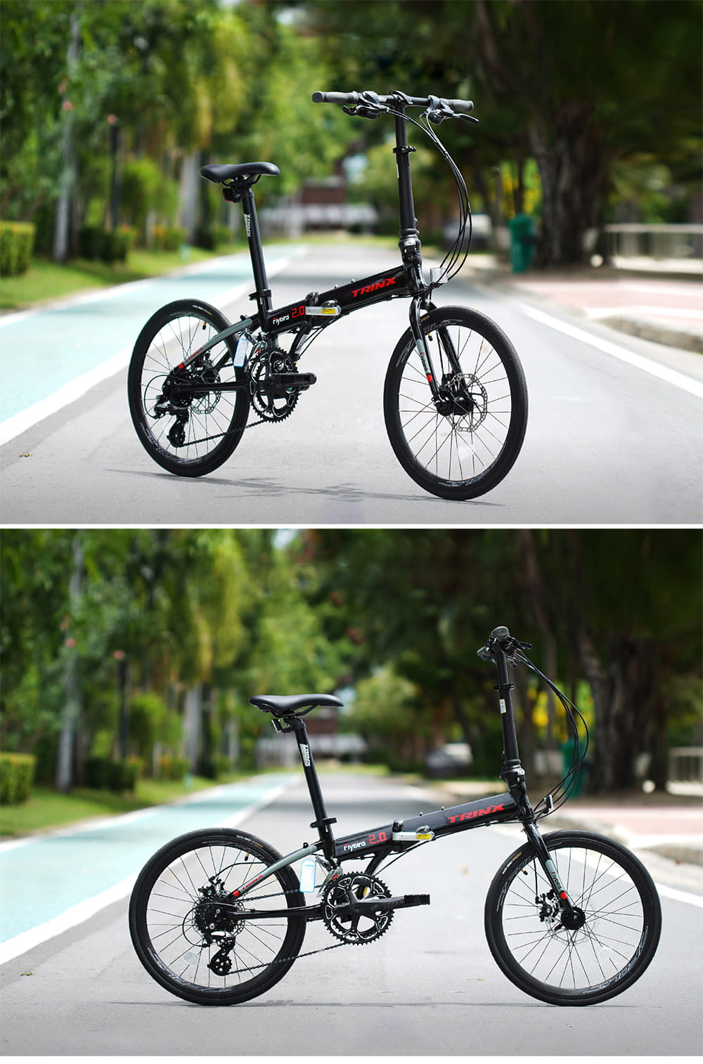 BIKEDNA FLYBIRD2.0 20寸16速52T大齒盤451輪組碟剎煞變合一鋁合金摺疊車 15