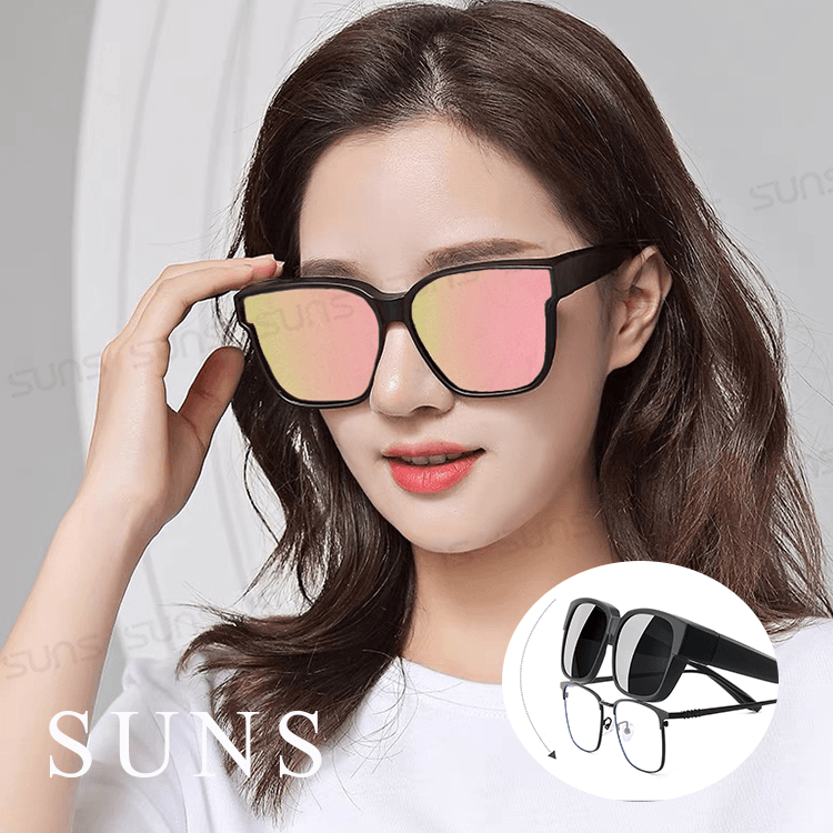 【suns】芭比粉偏光太陽眼鏡 抗UV400 (可套鏡) 0