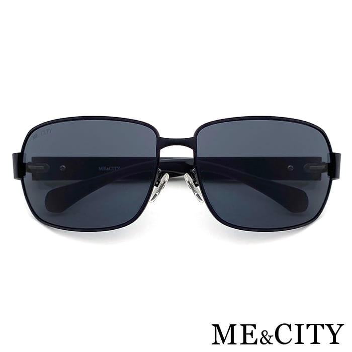【ME&CITY】 義式紳士黑質感方框太陽眼鏡 抗UV (ME 110013 L600) 2