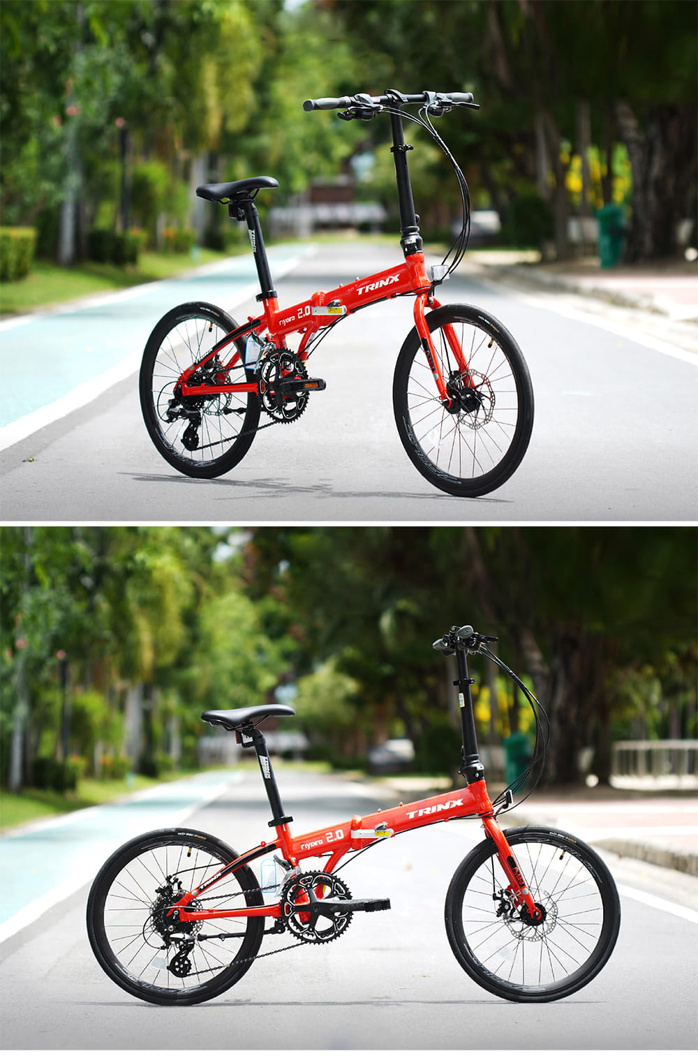 BIKEDNA FLYBIRD2.0 20寸16速52T大齒盤451輪組碟剎煞變合一鋁合金摺疊車 14