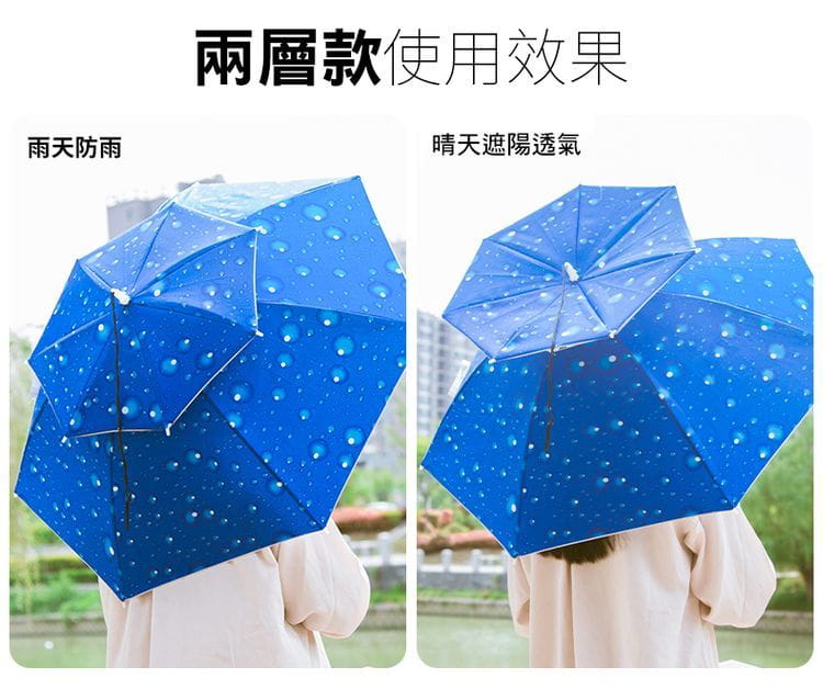 雙層防風防雨透氣傘帽 10