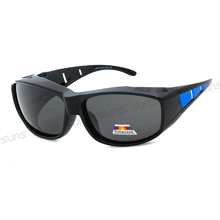 【suns】偏光太陽眼鏡(藍框)  抗UV400 (可套鏡) 5