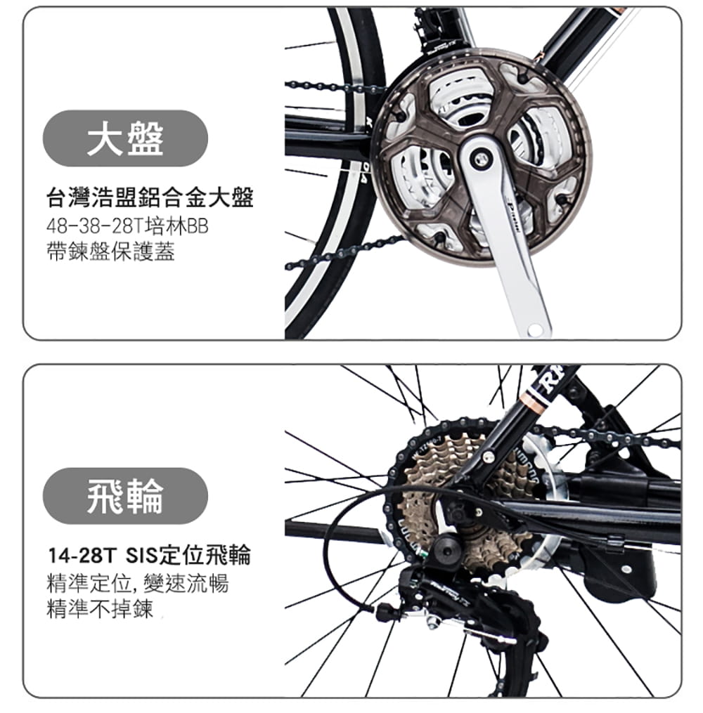 BIKEONE I8 復古鋁合金21段變速平把公路車SHIMANO指撥定位煞變合一700C前後快拆 7