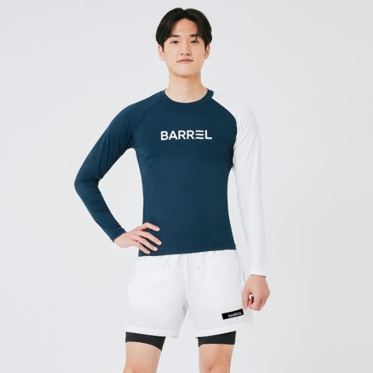 【BARREL】度假男款撞色上衣 #DARK BLUE 0