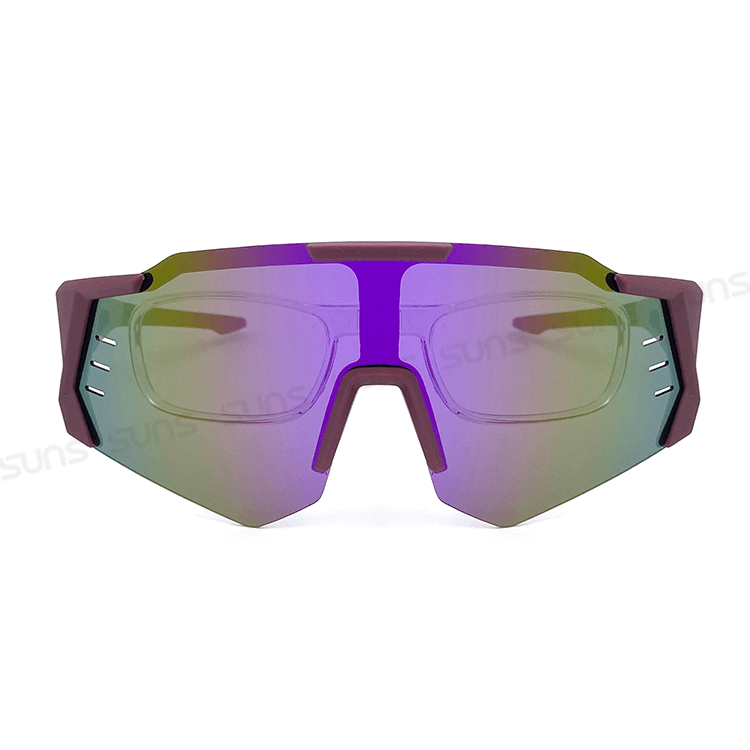 【suns】運動偏光太陽眼鏡 含內視鏡 紫框紫水銀 REVO電鍍 抗UV400 8