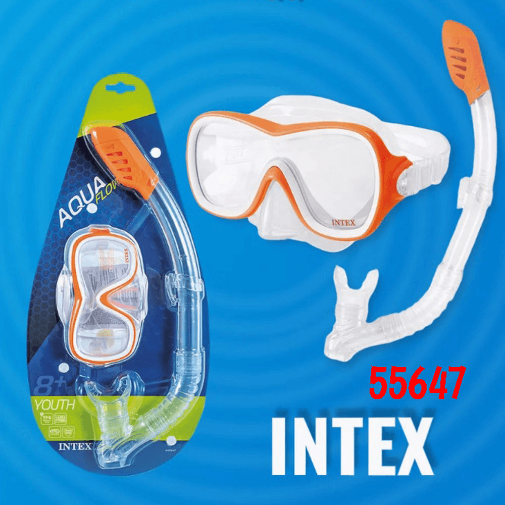 (8+)INTEX 泳鏡呼吸管組合 防水蛙鏡+呼吸管 潛水夏日戲水 浮潛裝備 【SV61316】 4