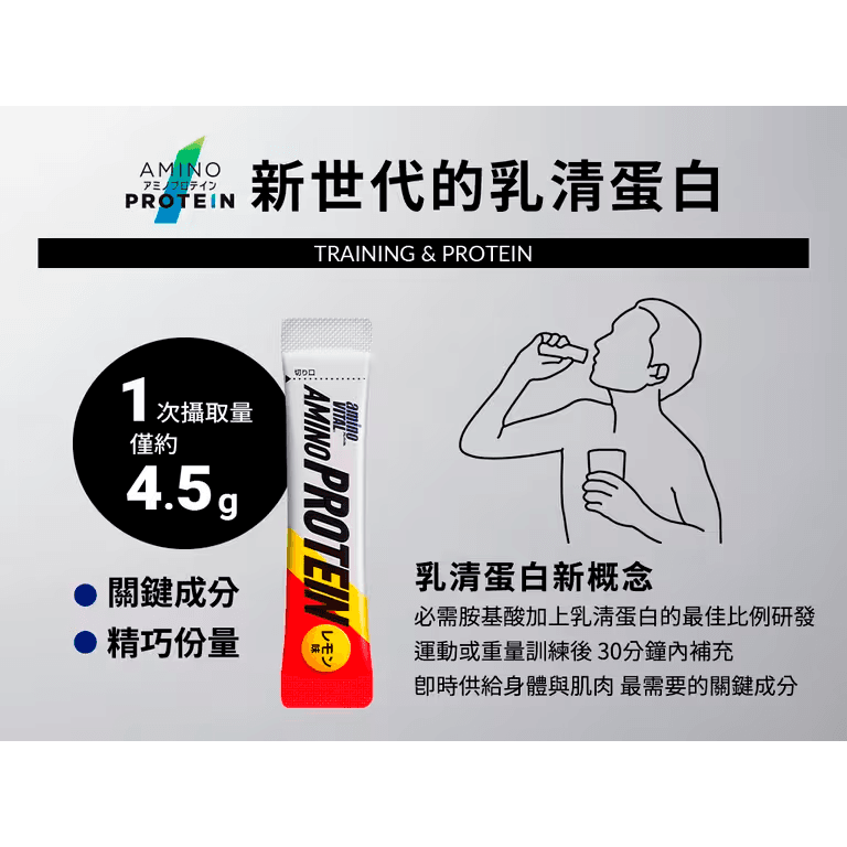 【aminoVITAL】胺基酸乳清蛋白 檸檬風味 (4.4公克 * 10小包) 3