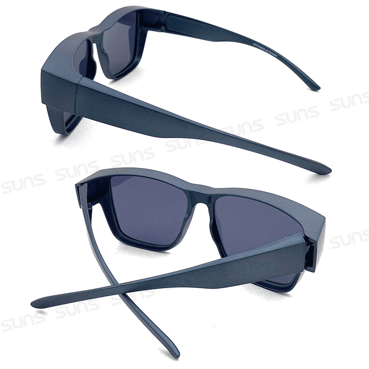 【suns】時尚大框太陽眼鏡 霧灰藍框 (可套鏡) 抗UV400 2