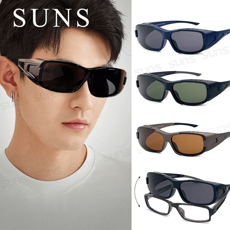 【suns】包覆式運動偏光墨鏡 (可套鏡) 防滑腳 抗UV400 0