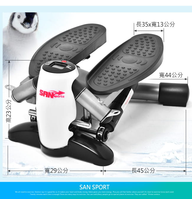 【SAN SPORTS】台灣製造 企鵝踏步機 14