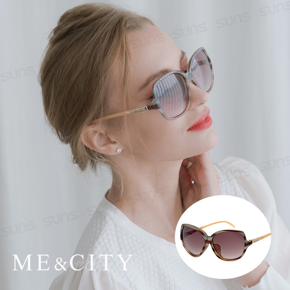 【ME&CITY】 皇室風格紋路太陽眼鏡 抗UV (ME 120012 F252) 0