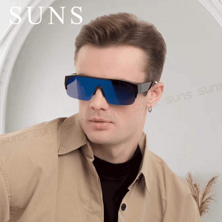 【suns】大框墨鏡 藍水銀偏光太陽眼鏡 抗UV400 (可套鏡) 3