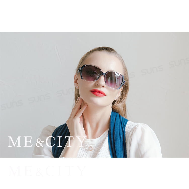 【ME&CITY】 甜美蝴蝶結造型太陽眼鏡 抗UV (ME 1225 F01) 1