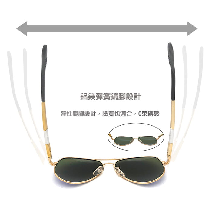 【suns】鋁鎂合金飛行員偏光太陽眼鏡 抗UV (W10202) 12