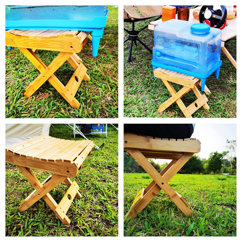 楠竹可折疊凳子多功能納涼凳便攜式實木釣魚凳 3