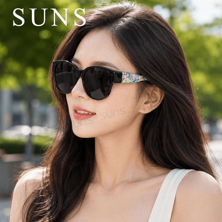 【suns】時尚花漾圓框偏光太陽眼鏡 抗UV400 (可套鏡) 4