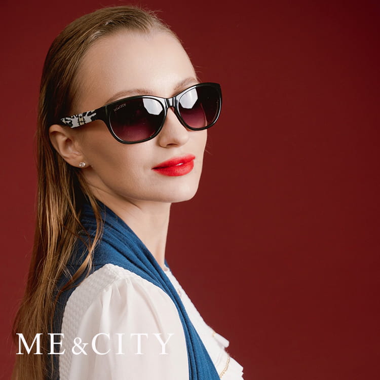 【ME&CITY】 時尚義式多彩紋樣太陽眼鏡 抗UV (ME 120005 L400) 1