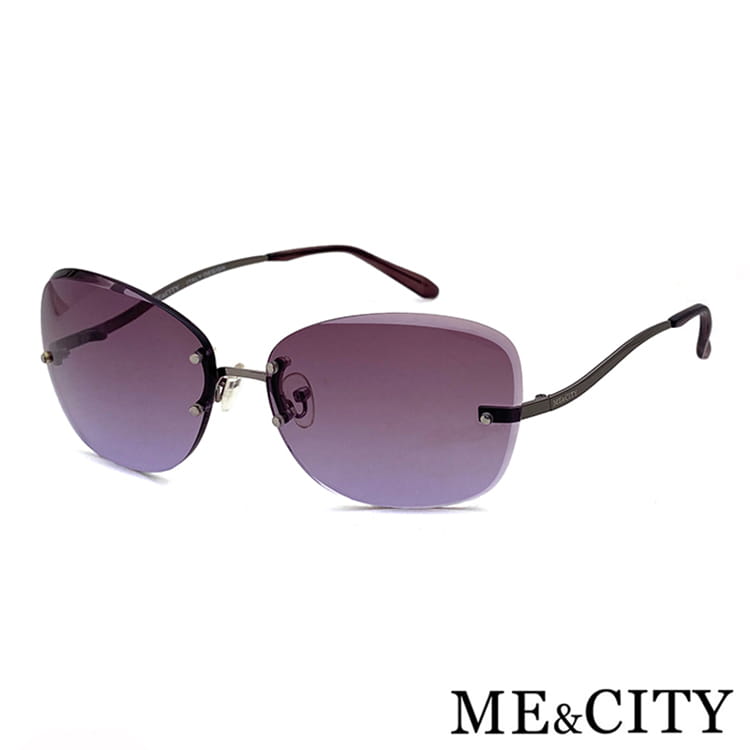 【ME&CITY】 曲線無框造型太陽眼鏡 抗UV400 (ME 1222 C08) 7