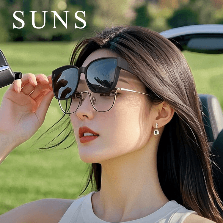 【suns】MIT時尚韓版折疊墨鏡/折疊套鏡 大框套鏡 抗UV400+抗藍光 10