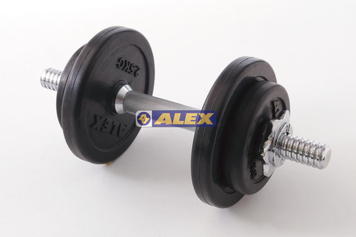 【ALEX】A-23舉重短槓 2.5kg搭配片使用舉重/健身重訓 5