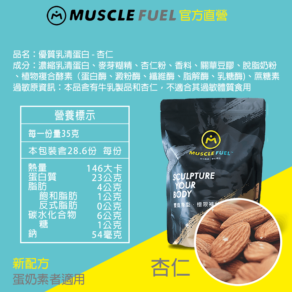 【Muscle Fuel】超進階乳清蛋白 1kg袋裝｜天然無化學味｜乳糖不耐 低GI 適用 15