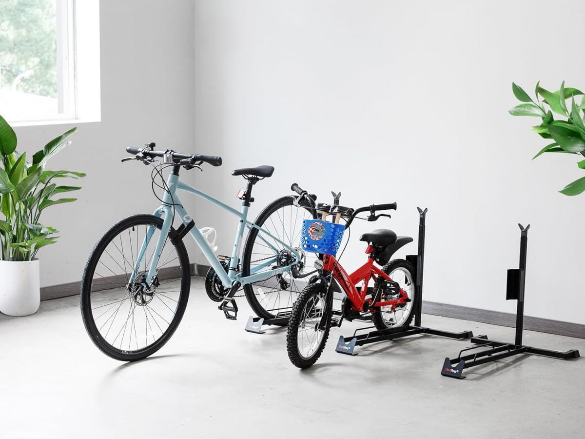垂直水平自行車立車架 簡單組裝室內室外單車收納架 4