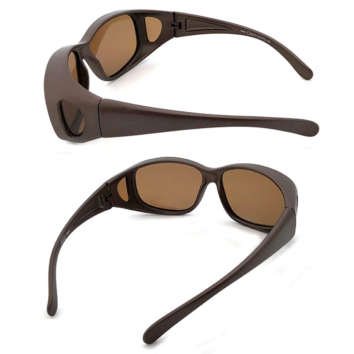 【suns】偏光特大款茶色套鏡太陽眼鏡  抗UV400 (可套鏡) 6