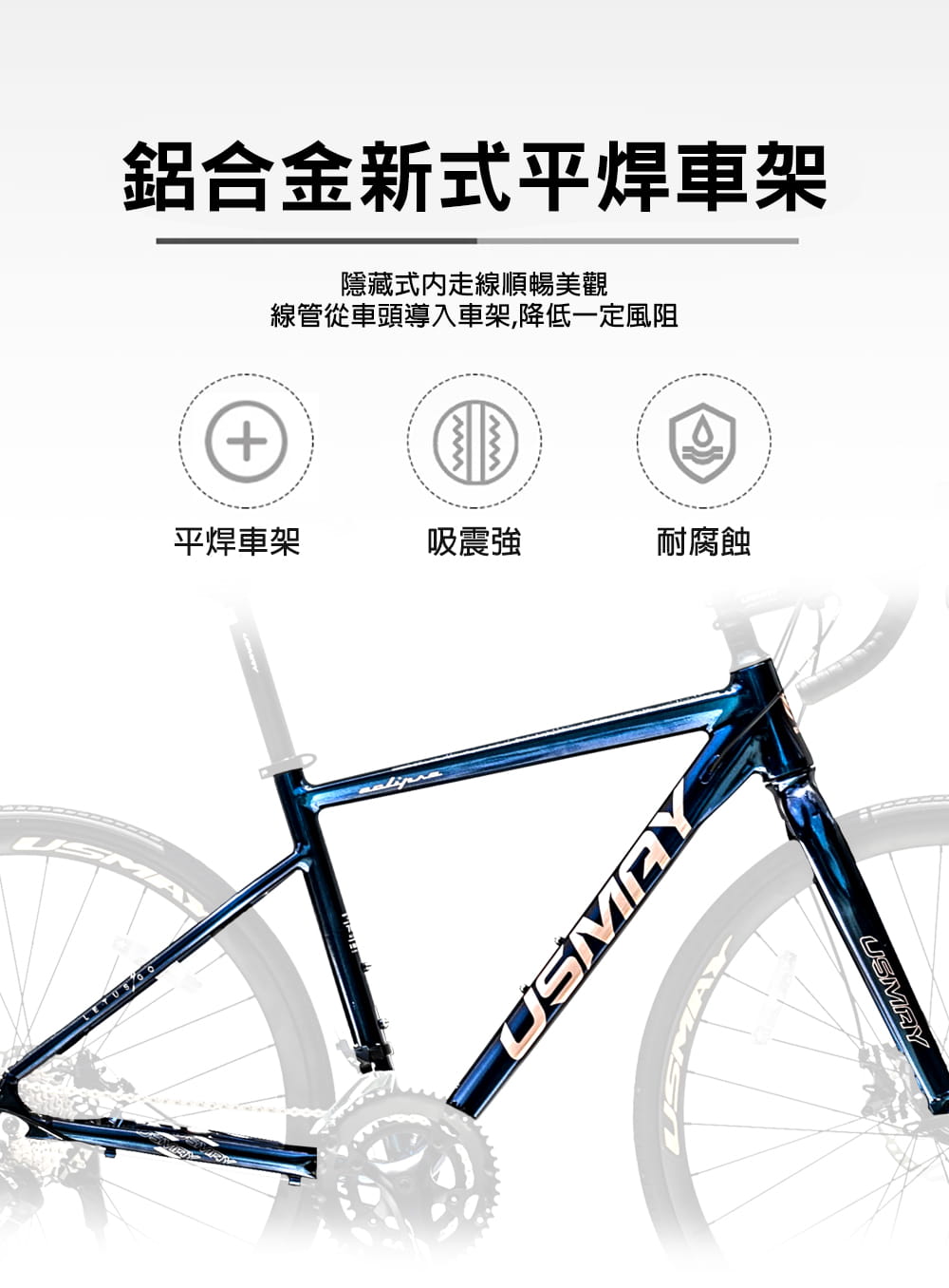SPORTONE U31 PRO 鋁合金內走線彎把碟煞16速 L-TWOO R3甩把公路車煞變合一 3