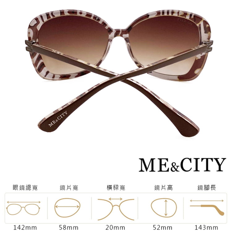 【ME&CITY】 經典義式圖騰太陽眼鏡 抗UV (ME 120016 J471) 11