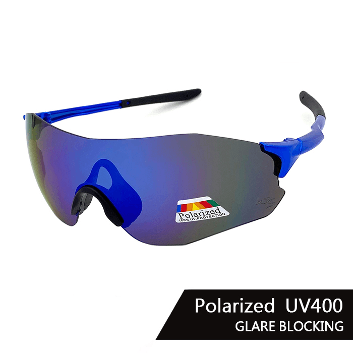 【suns】偏光運動太陽眼鏡 REVO電鍍 抗眩光抗UV (藍框/REVO藍) 0