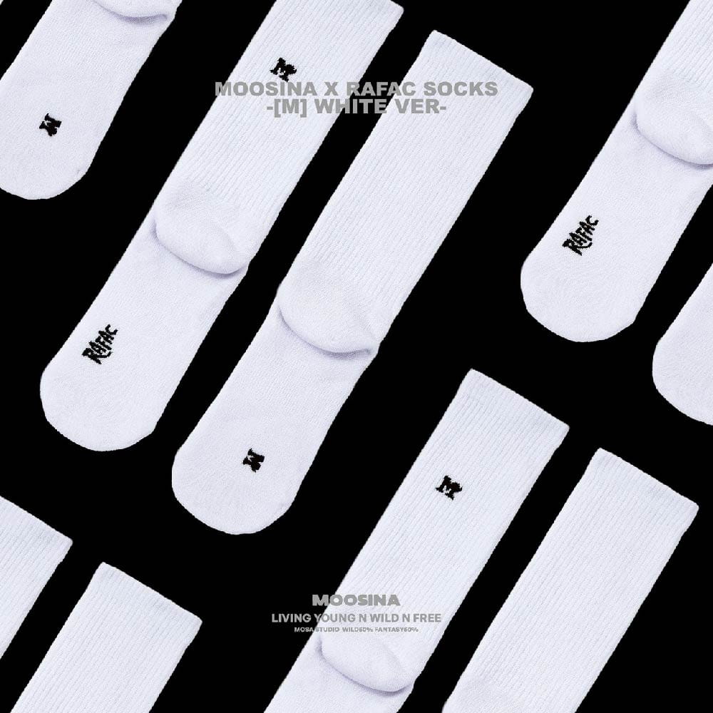MOOSINA × RAFAC SOCKS – [M] WHITE VER. – 2