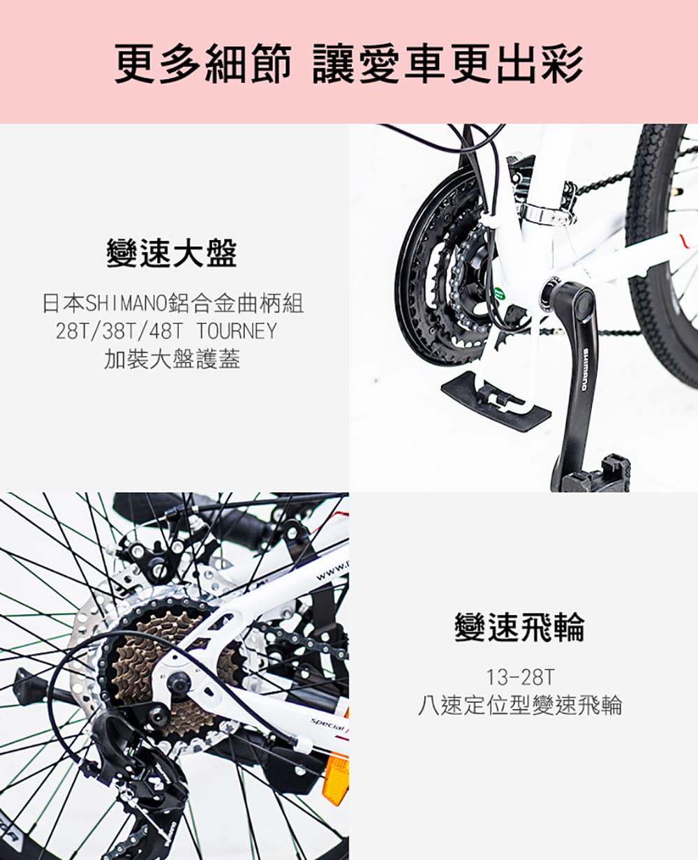 BIKEONE I9 20寸24速鋁合金煞變合一指撥SHIMANO定位折疊車 雙碟剎前後快拆CP小折 12