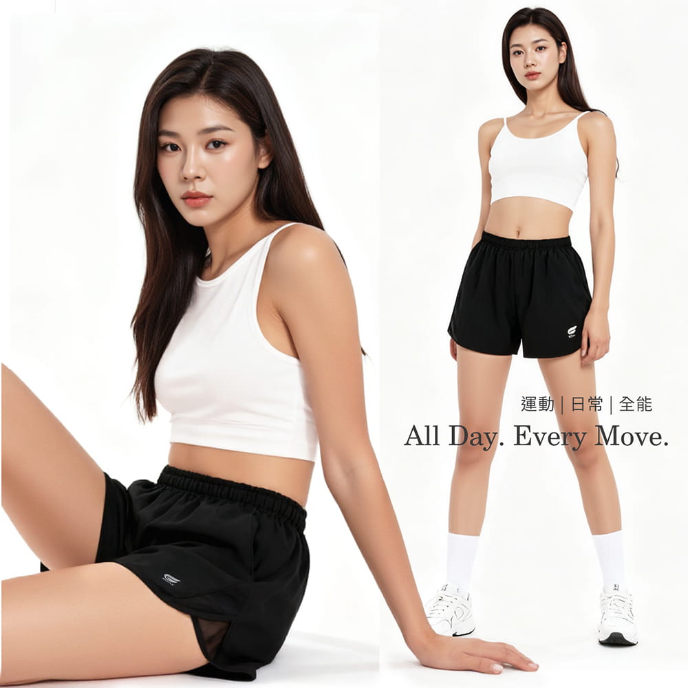 【GIAT】台灣製極輕量排汗運動短褲(女側網紗款) 8