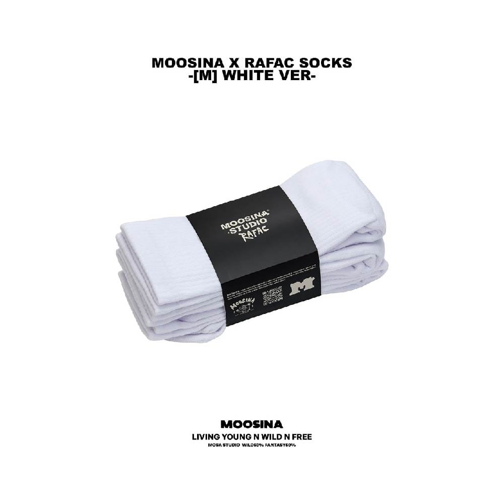 MOOSINA × RAFAC SOCKS – [M] WHITE VER. – 0