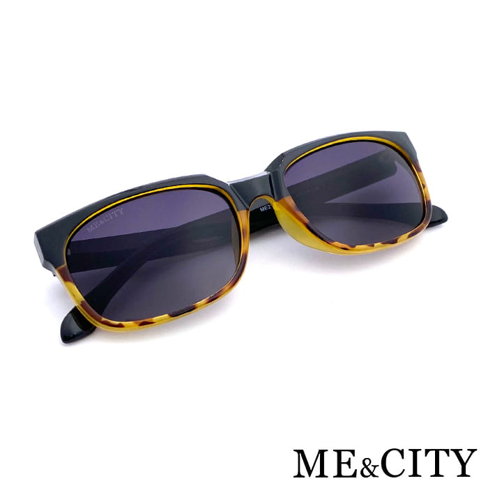 【ME&CITY】 時尚極簡玳瑁方框太陽眼鏡 抗UV (ME 21003 G02) 5