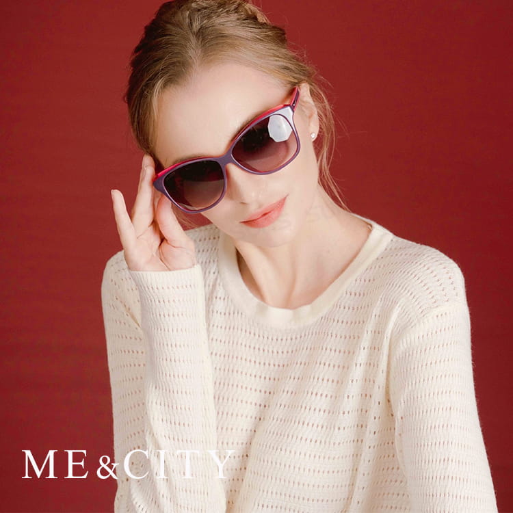 【ME&CITY】 極簡約雙色時尚太陽眼鏡 抗UV (ME 120024 J221) 8