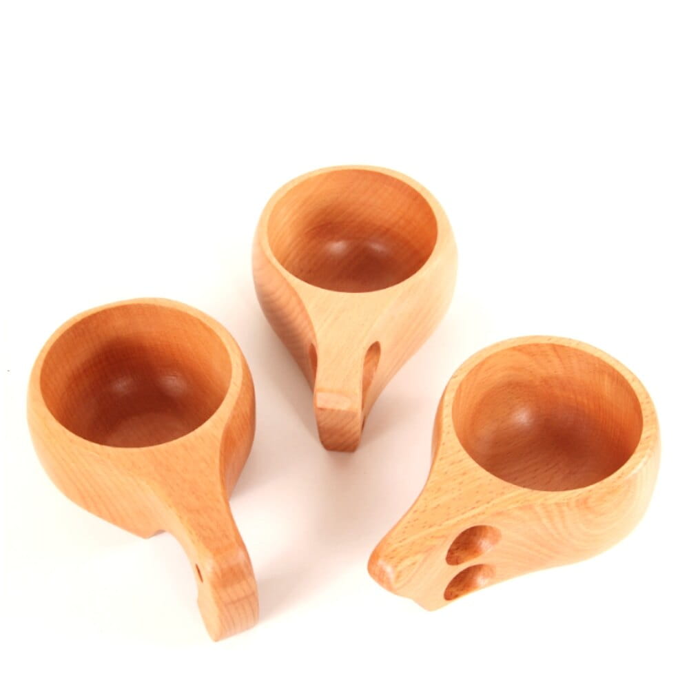 橡膠木雙孔杯子 KUKSA咖啡杯創意杯 4