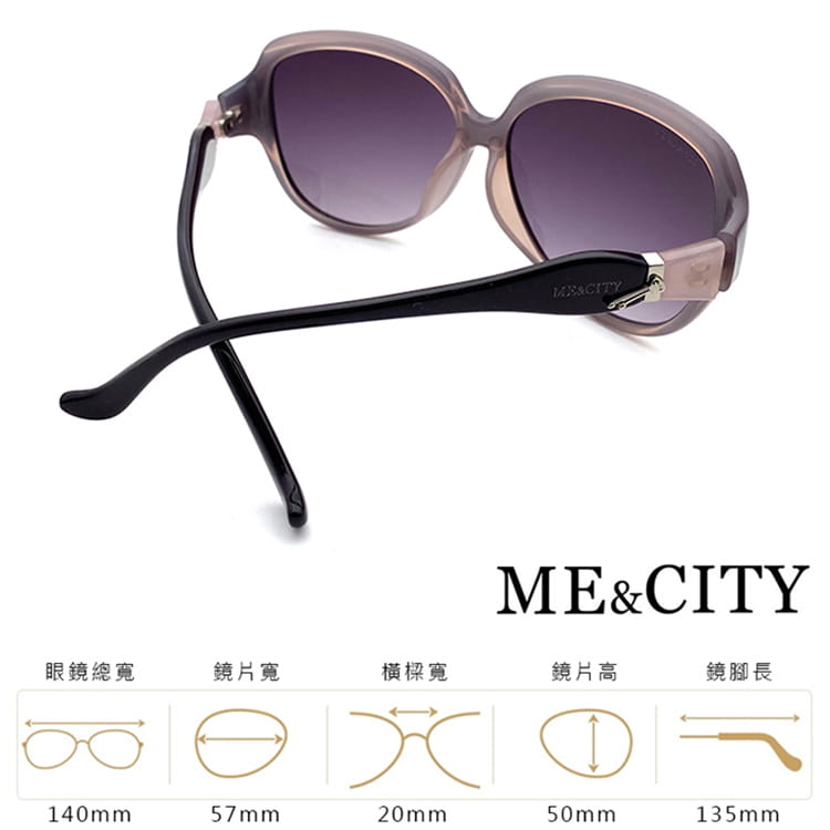 【ME&CITY】 甜美秘戀雙色太陽眼鏡 抗UV (ME 1213 H02) 11