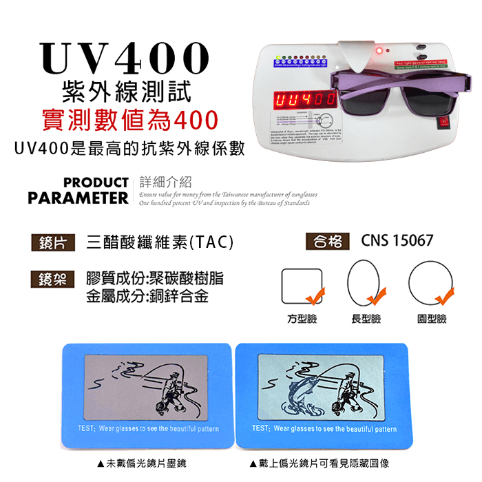 【suns】時尚大框太陽眼鏡 霧紫框 (可套鏡) 抗UV400 4