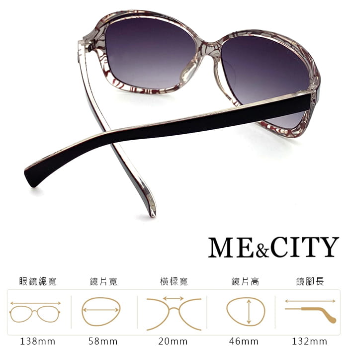 【ME&CITY】 皇室風格紋路簡約太陽眼鏡 抗UV (ME 120001 J421) 9