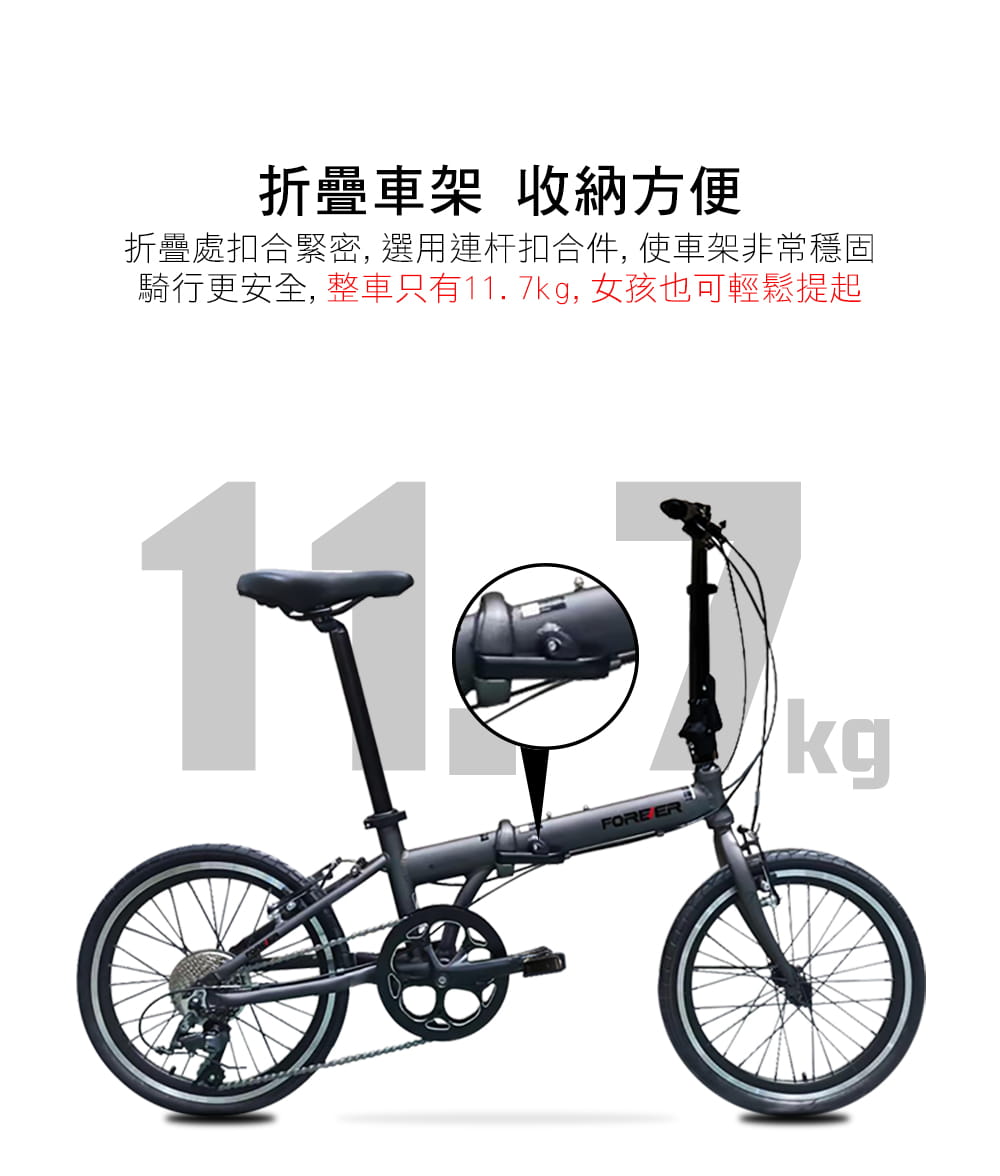 BIKEDNA MG1 20吋52T CNC大盤 8速SHIMANO城市通勤折疊自行車便捷換檔 10