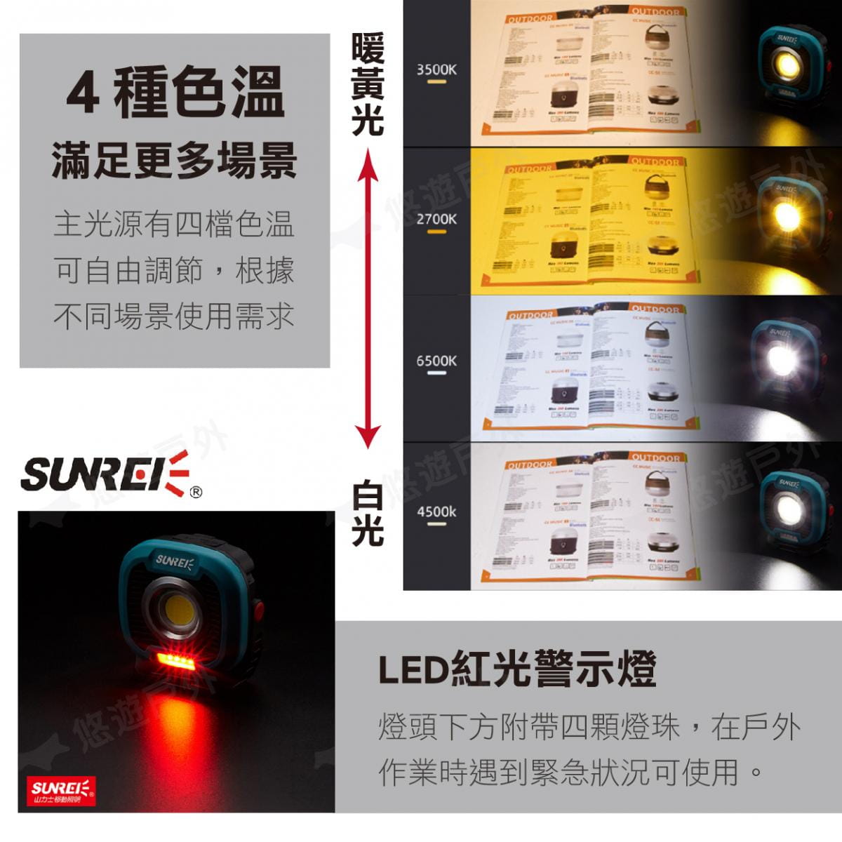 【SUNREI】山力士 C1500 LED磁吸式戶外照明燈工作燈 (悠遊戶外) 5