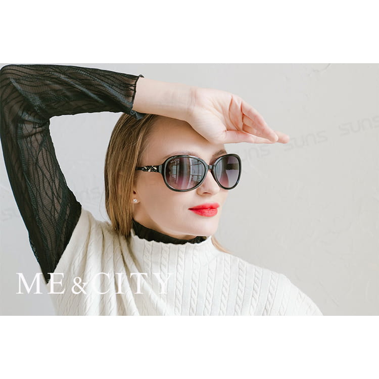 【ME&CITY】 義式古典麻花紋路太陽眼鏡 抗UV (ME 120017 C502) 4