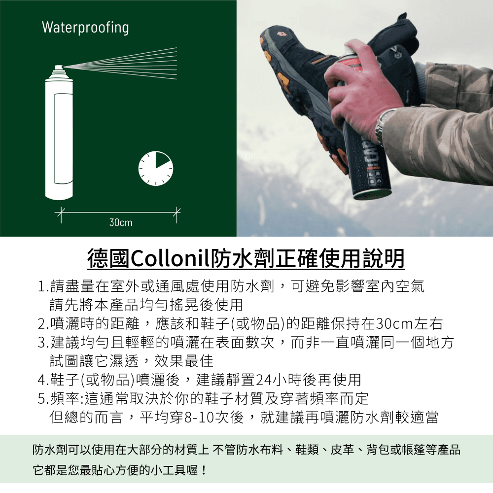 【Collonil】Carbon Pro 【碳元素】防水透氣噴劑 2