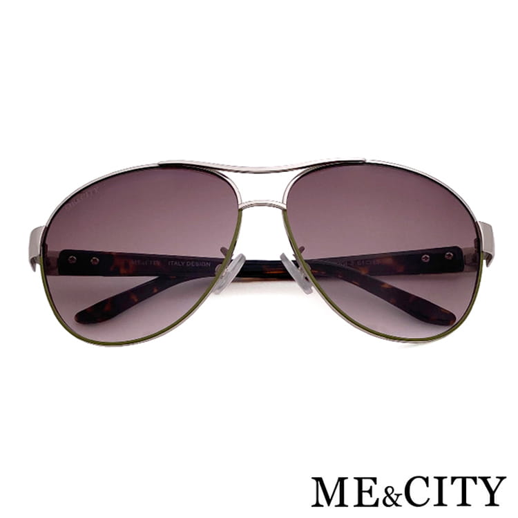 【ME&CITY】 歐式簡約雙色太陽眼鏡 抗UV (ME 110006 B204) 5