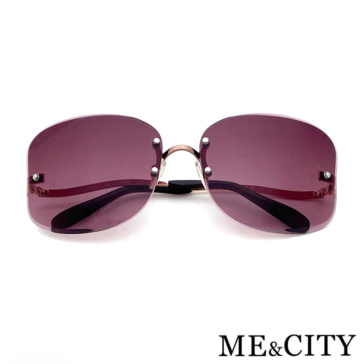【ME&CITY】 曲線無框造型太陽眼鏡 抗UV400 (ME 1222 A05) 5